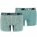 PUMA Lot de 2 Boxers Homme Microfibre ACTIVE RAY Vert combo