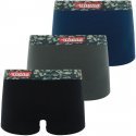 ATHENA 3 Boxers Garçon Coton CITY PACK COLOR Noir Etain Encre
