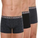 ATHENA Lot de 3 Boxers Homme Coton EASY STYLE Feuillage Noir Logo