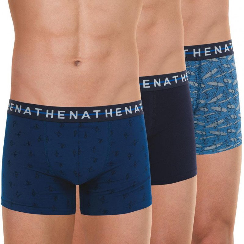 LOT DE 3 Boxer Sous-vêtements Homme EASY STYLE Bleu et Marine