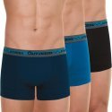 ATHENA Lot de 3 Boxers Homme Microfibre recyclée OUTDOOR Marine Lagon Noir