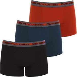 ATHENA Lot de 3 Boxers Homme Microfibre recyclée OUTDOOR Noir Jean Brique