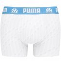 PUMA Boxer Homme Microfibre ARCHI Blanc Bleu OLYMPIQUE DE MARSEILLE