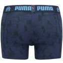 PUMA Boxer Homme Coton QUARTIER Bleu Marine OLYMPIQUE DE MARSEILLE