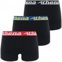 ATHENA 3 Boxers Garçon Coton TRIOCHOC Noir ceintures colorées