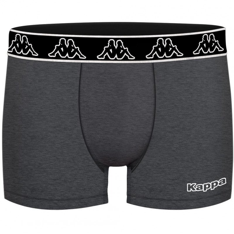 KAPPA Boxer Homme Coton LOGOATH Anthracite