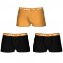 LOT DE 3 Boxer Sous-vêtements Homme BCX3CLASS Noir et Orange