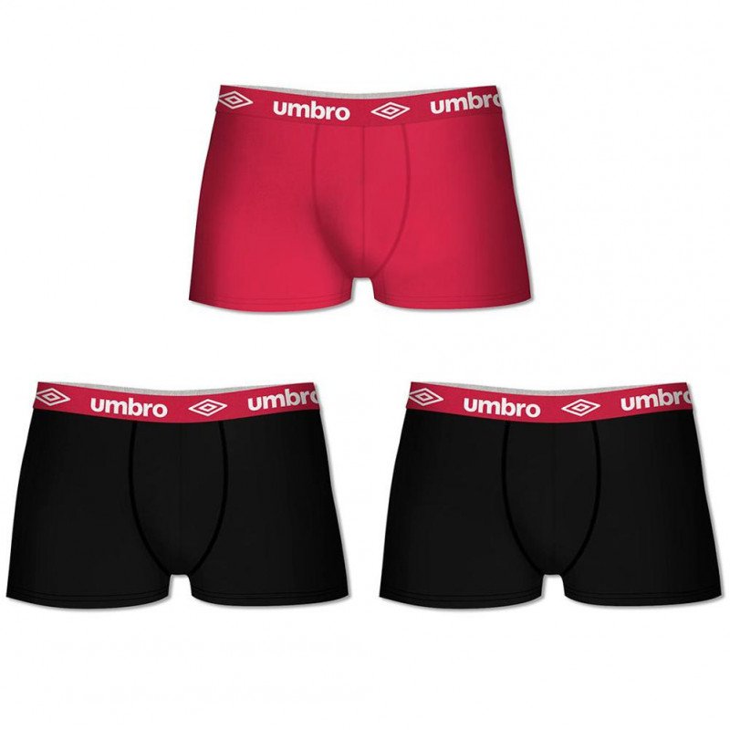LOT DE 3 Boxer Sous-vêtements Homme BCX3CLASS Noir et Rouge