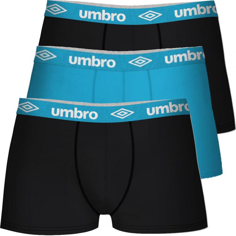 LOT DE 3 Boxer Sous-vêtements Homme BCX3CLASS Noir et Cyan