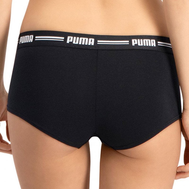 PUMA Lot de 2 Boxers Femme Coton ICONIC Noir