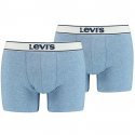 LOT DE 2 Boxer Sous-vêtements Homme VINTAGE HEATHER Bleu et Clair