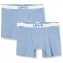 LEVI'S Lot de 2 Boxers Homme Coton VINTAGE HEATHER Light Blue