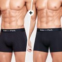 LOT DE 2 Boxer Sous-vêtements Homme DUOPOIS Bleu et Marine