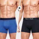 LOT DE 2 Boxer Sous-vêtements Homme DUOCEINT Bleu et Roi