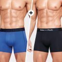 EDEN PARK Lot de 2 Boxers Homme Coton DUOCEINT Marine Roi