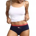 LOT DE 3 Boxer Sous-vêtements Femme POCKETS STRETCH Blanc et Marine