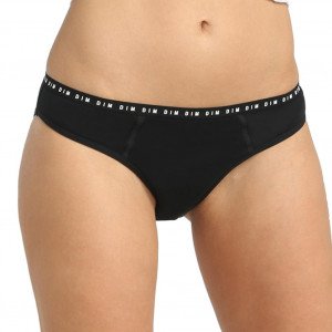 DIM Culotte menstruelle Femme Coton PROTECT Flux moyen Noir