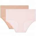 DIM Lot de 2 Boxers Femme Microfibre BODYMOUV Rose New skin