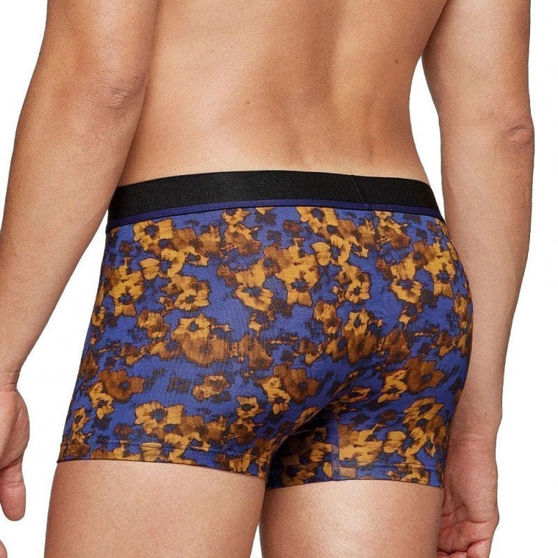 IAMWHATIWEAR Boxer Homme Lyocell LIVELY Bleu Moutarde