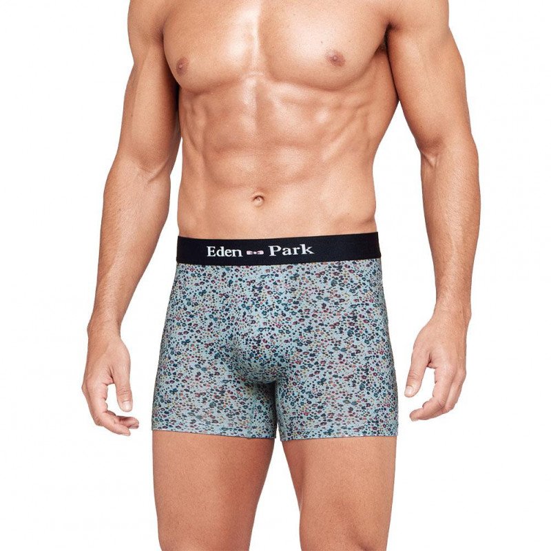 EDEN PARK Boxer Homme Coton LIBERTY Bleu Fog