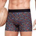 EDEN PARK Boxer Homme Coton BIG FLOWERS Marine