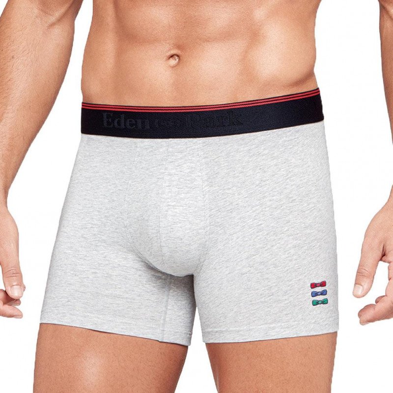Boxer Homme TRIO NOEUD Gris et Chiné