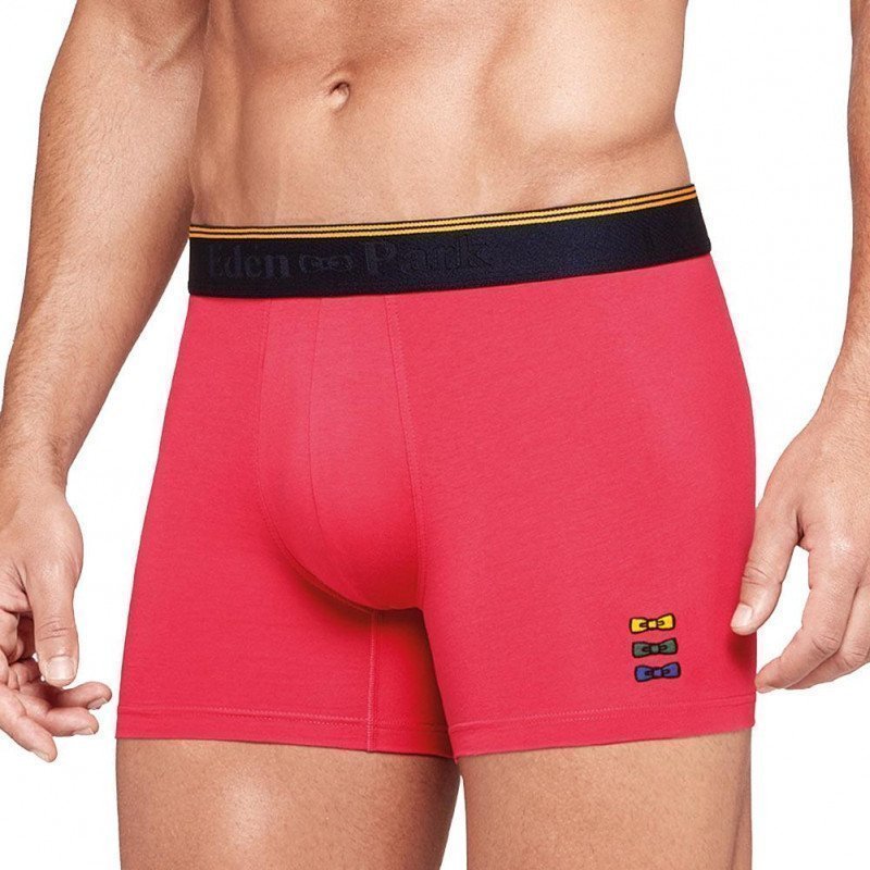 EDEN PARK Boxer Homme Coton TRIO NOEUD Tomato