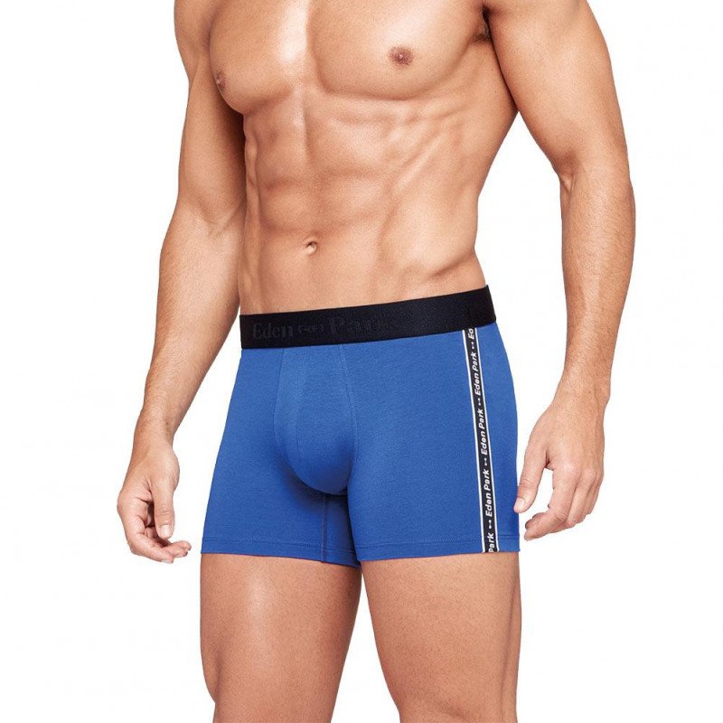 EDEN PARK Boxer Homme Coton EP TYPO Bleu Majorelle