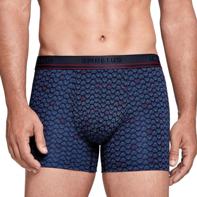 Boxer Homme COEURS Bleu et Noir