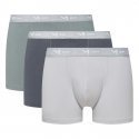 DIM Lot de 3 Boxers Homme Coton STRETCH Acier Gris Foncé Gris Granit