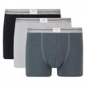 DIM Lot de 3 Boxers Homme Coton ULTRA RESIST Gris Acier Gris Granit Noir