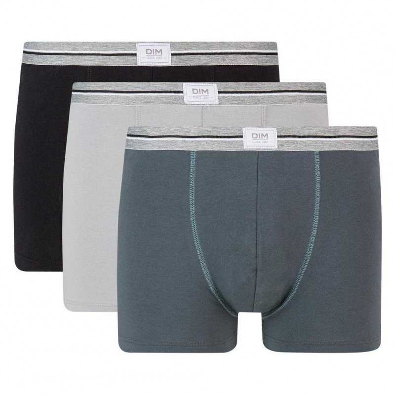 LOT DE 3 Boxer Sous-vêtements Homme UULTRA RESIST Gris et Noir