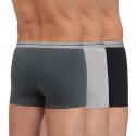 DIM Lot de 3 Boxers Homme Coton ULTRA RESIST Gris Acier Gris Granit Noir