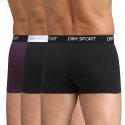 DIM Lot de 3 Boxers Homme Coton STRETCHSPORT Noir Myrtille