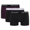 LOT DE 3 Boxer Sous-vêtements Homme STRETCHSPORT Noir et Myrtille