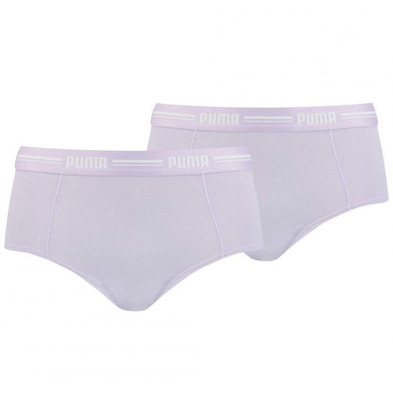 PUMA Lot de 2 Boxers Femme Coton ICONIC Purple