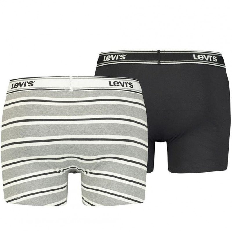 LOT DE 2 Boxer Sous-vêtements Homme SPORTYSTRIPE Noir et Souris