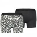 LEVI'S Lot de 2 Boxers Homme Coton SCRIBBLELOGO Noir combo