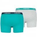 HEAD Lot de 2 Boxers Homme Coton BASICN Bleu combo