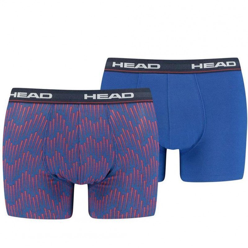LOT DE 2 Boxer Sous-vêtements Homme AOP Rouge et Bleu