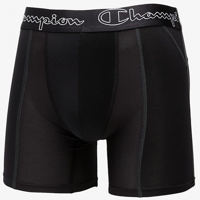 CHAMPION Boxer long Homme Microfibre COOL AIR Noir PERFORMANCE