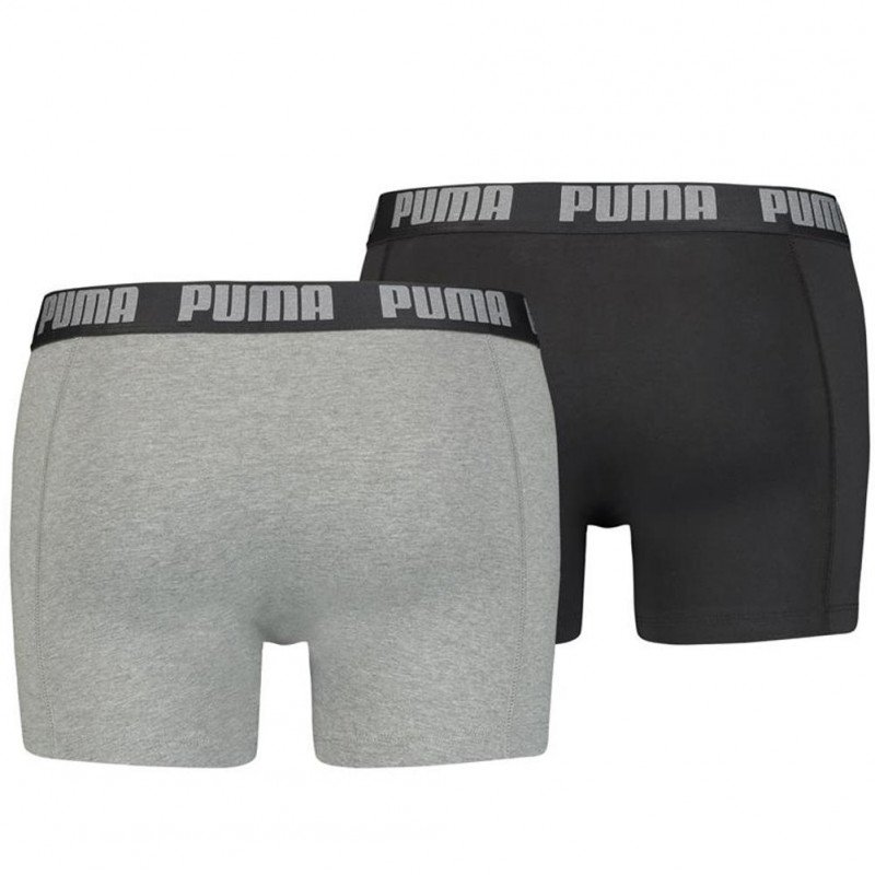 LOT DE 2 Boxer Sous-vêtements Homme BASIC Noir et Gris