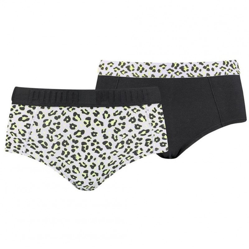 PUMA Lot de 2 Boxers Femme Coton PRINTED Purple combo