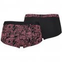 PUMA Lot de 2 Boxers Femme Coton PRINTED Rose combo