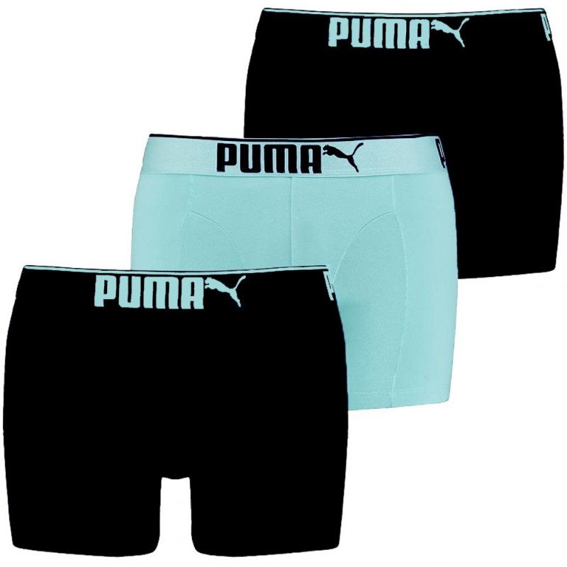 PUMA Lot de 3 Boxers Homme Coton SUEDED Bleu combo