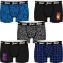 MARVEL Lot de 5 Boxers Garçon Coton BCX5LOT 4 Bleu Noir AVENGERS