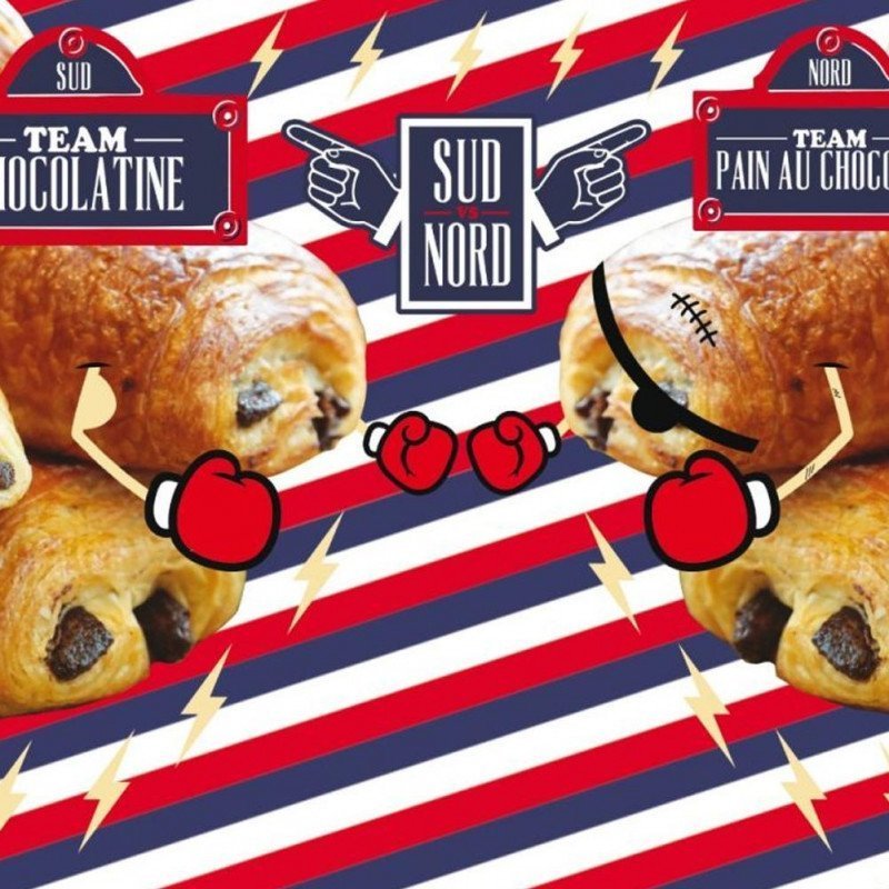 Boxer long Homme CHOCOFIGHT Rouge et Bleu