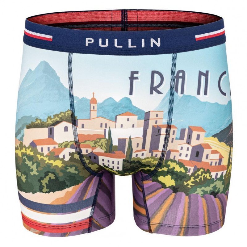 PULL IN Boxer Long Homme Microfibre FRENCHVILLAGE Bleu