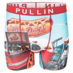 PULL IN Boxer Long Homme Microfibre HOTDOGGOS Rouge Bleu