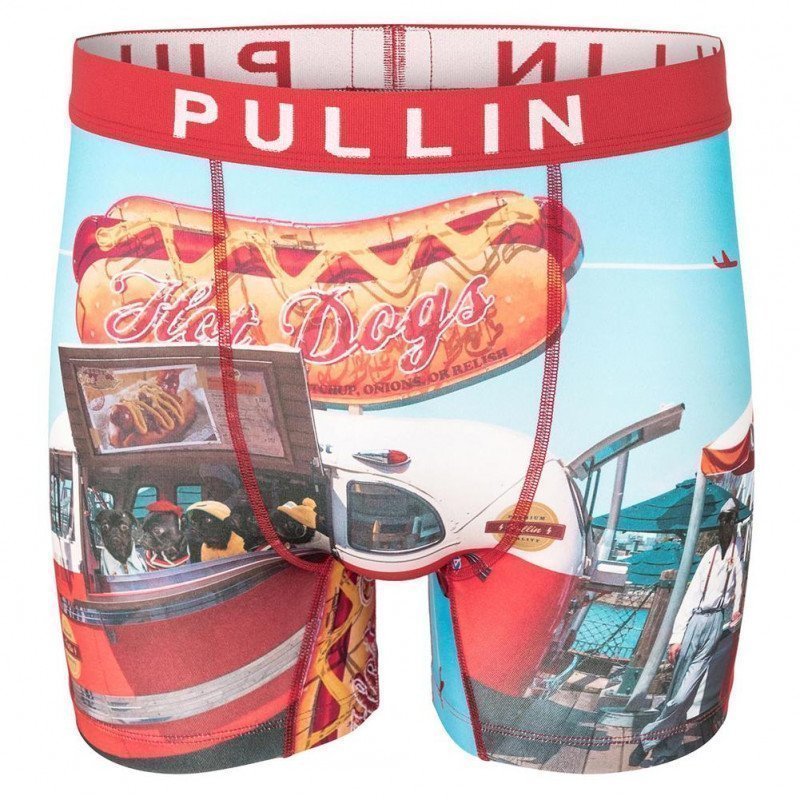 Boxer long Homme HOTDOGGOS Rouge et Bleu